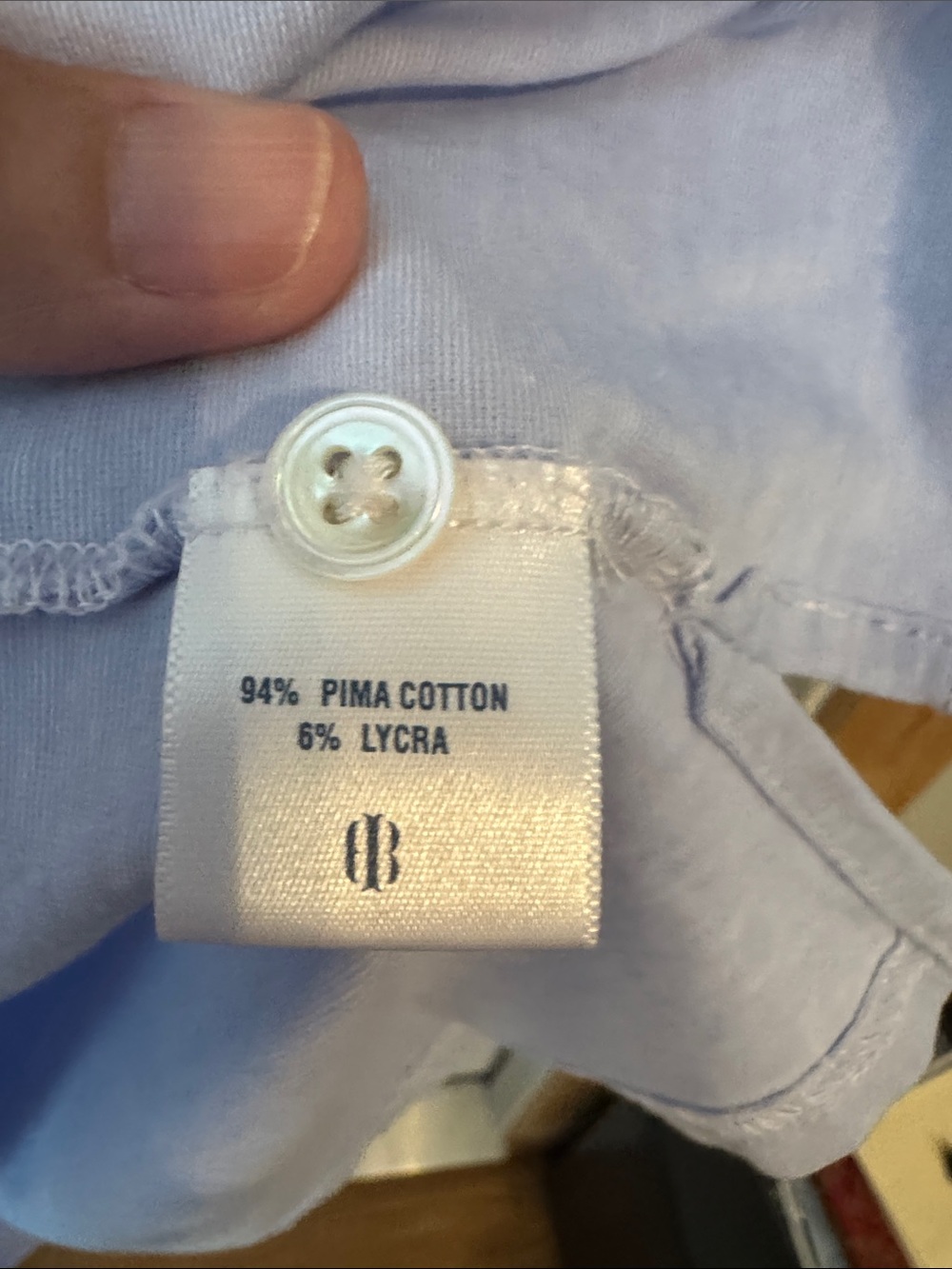 Holder was & Bourne Men’s Light Blue Long-Sleeve Polo Shirt - Picture 3 of 7